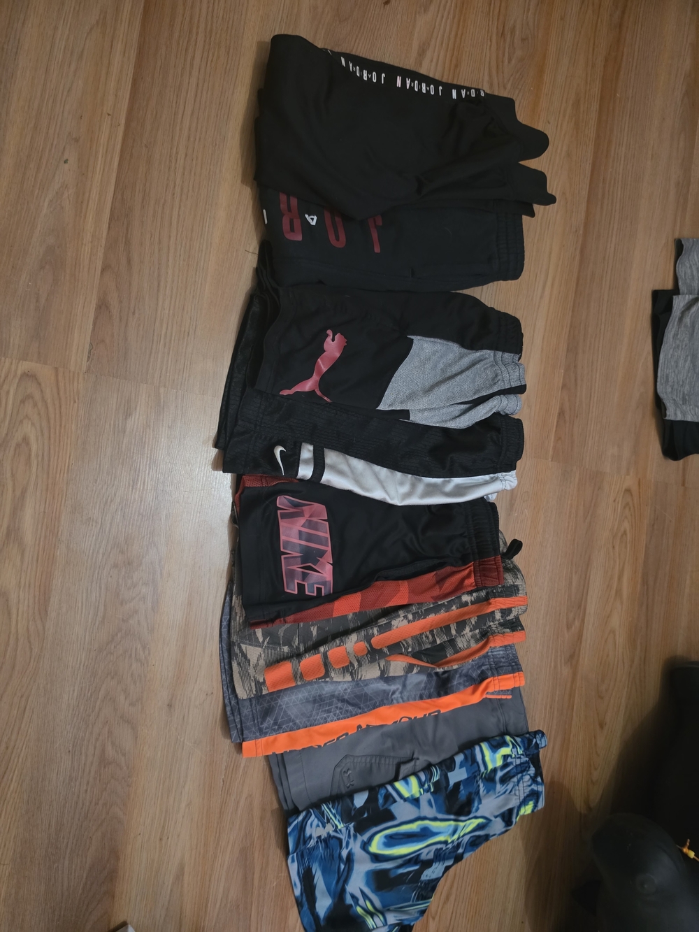 Nike Kids' Black, Orange and Blue Athletic Shorts Bundle